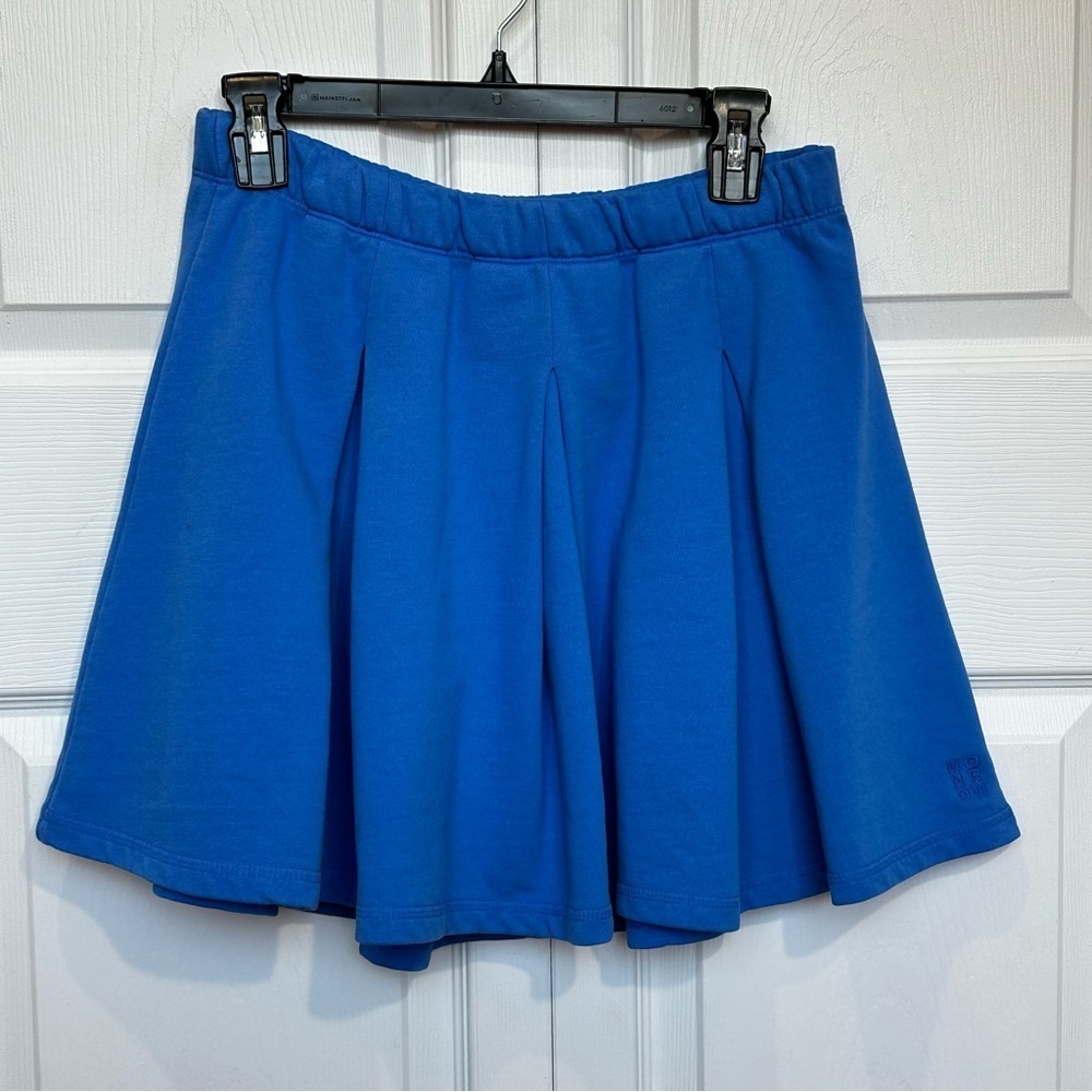 Monrow Eco Friendly Blue Athletic Skirt Women's Size Large Like New Summer Fun